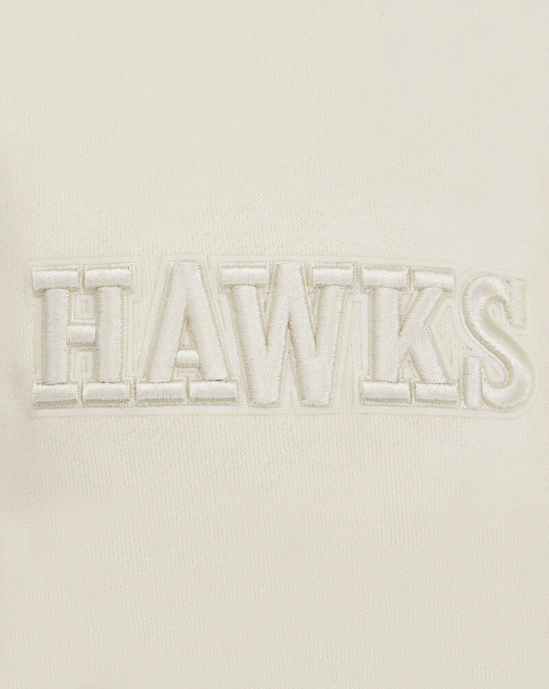 PRO STANDARD Atlanta Hawks Neutral Drop Shoulder Fleece Pull Over Hoodie BAH558168-EGG cream 4