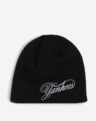 New Era New York Yankees Script Oversized Logo Knit 60981479 Black 1