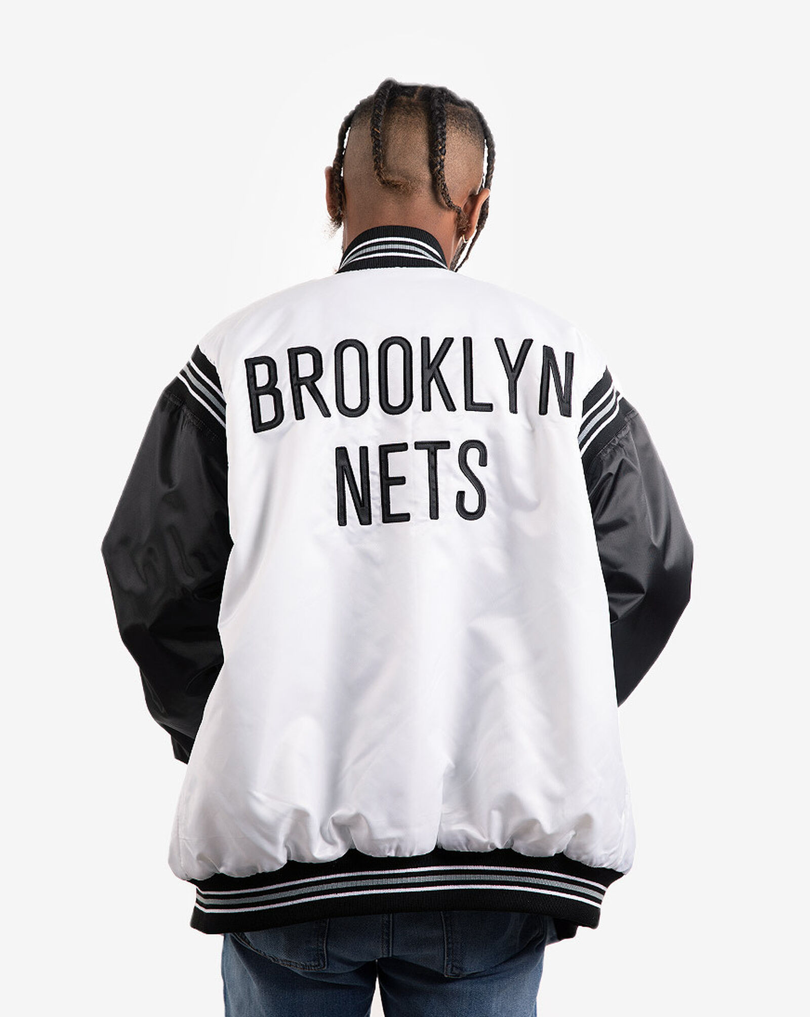 Starter Brooklyn Nets Renegade Satin Varsity Jacket Mens Clothes Snipes Usa