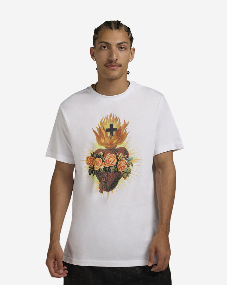 トップス STANDARDCALIFOLNIA TEE Shop Urban Classics Burning Heart Tee MTUS465-US-00220 white