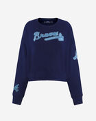 PRO STANDARD Atlanta Braves Varsity Blues Fleece Crewneck LABC39086-MDN Blue 1