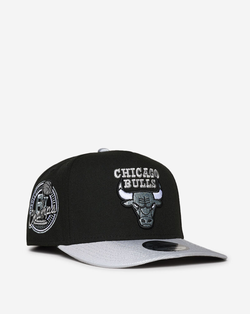 New Era 9Fifty Chicago Bulls A-Frame Retro Hooks Snapback Hat 70914380 Black 1