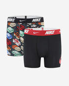 Nike Big Kids' 2PK Printed Boxer Briefs 9N1259-023 Black 1