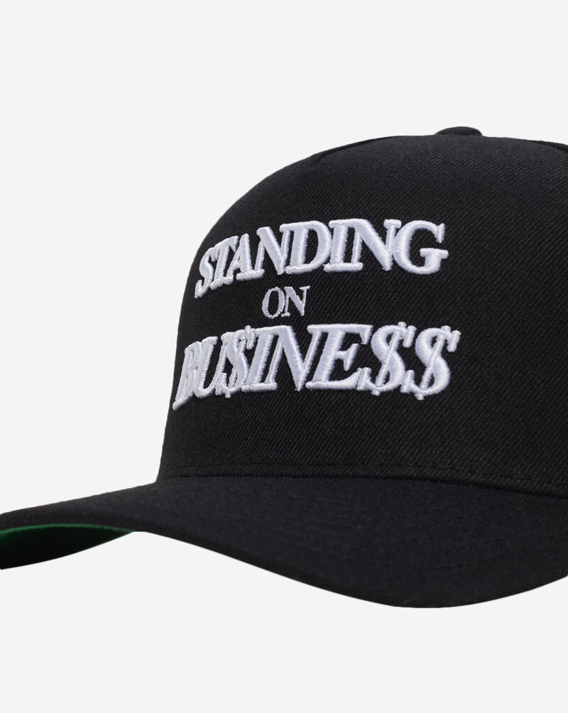 Field Grade Standing On Business Wool Trucker Hat 1005039 Black 2