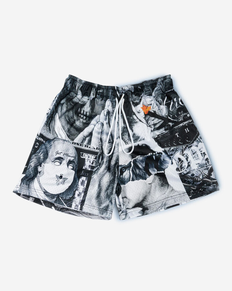 Hasta Muerte Collage Shorts  HM-COLLAGE-SHORTS Black 1