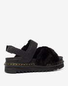 Dr. Martens Voss Fluffy Faux Fur Leather Strap Sandals R26720001 Black 3