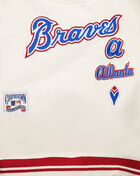 Big Girls' Atlanta Braves Retro Classic Rib Fleece Crewneck