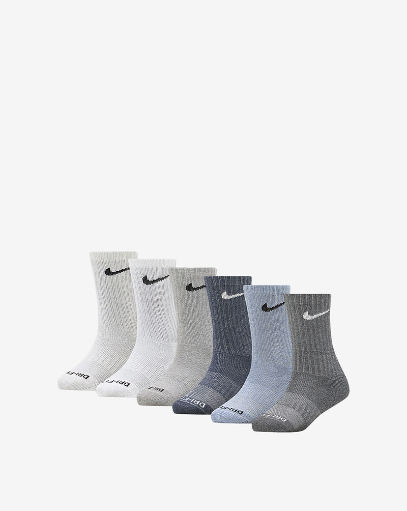 Nike Little Kids' Dri-FIT Performance Basics Crew Socks UN0019-W4X Multi 1