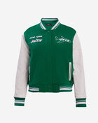 PRO STANDARD New York Jets Retro Classic Rib Wool Varsity Jacket FNJH410285-KWH Green 1