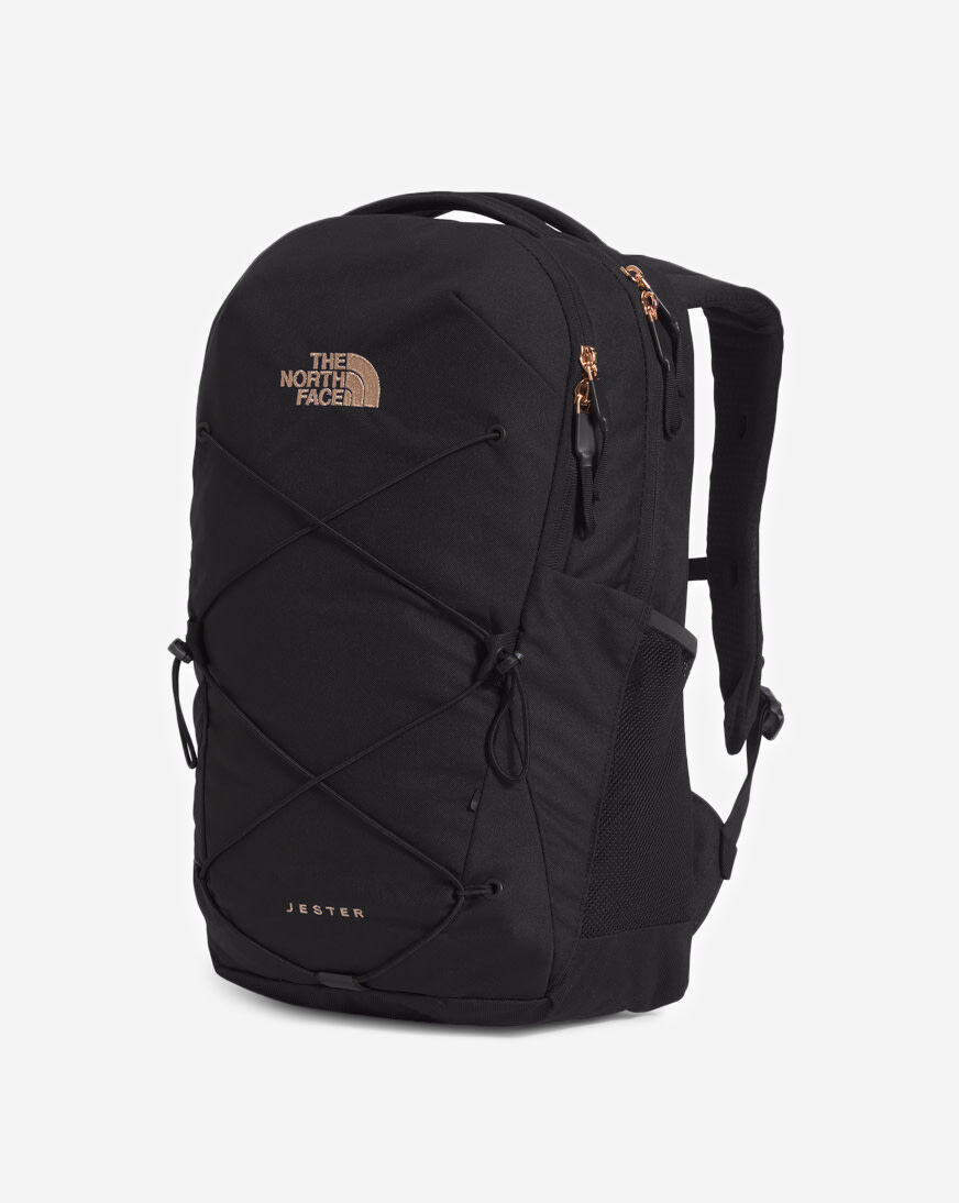 Black north face backpack with rose gold new arrivals