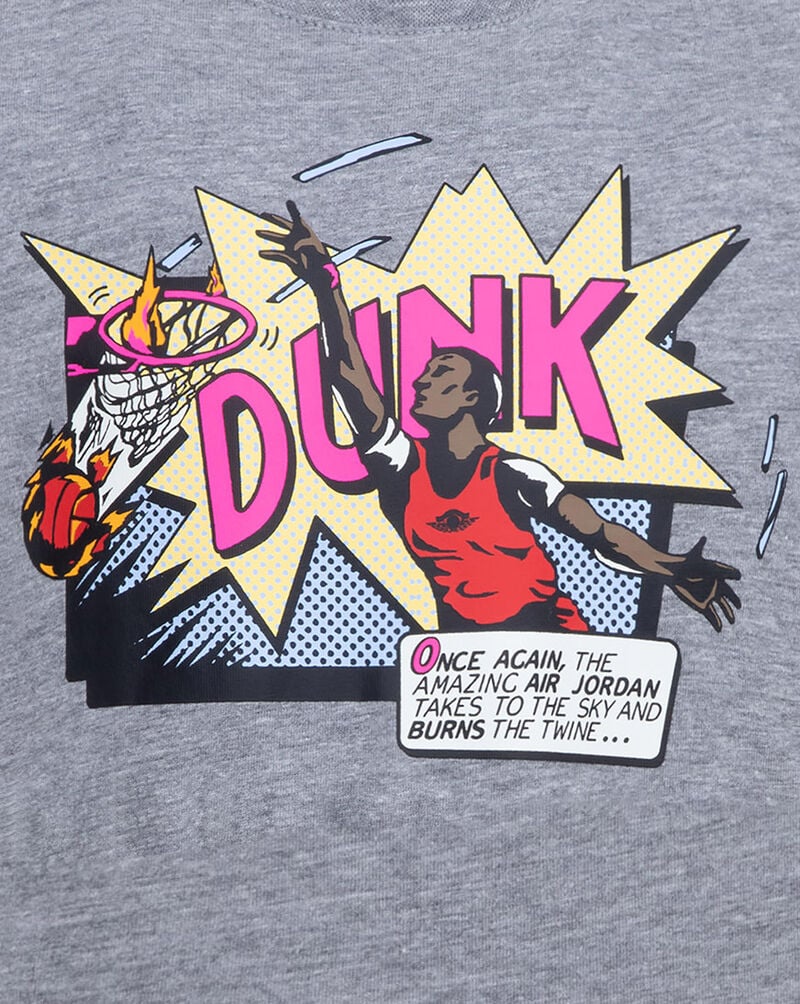 Jordan Grade School Air Jordan Comics Dunk Tee 95D256-GEH Grey 3