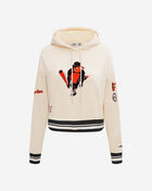 Baltimore Orioles Retro Classic Rib Fleece Cropped Pullover Hoodie