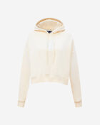 New York Yankees Neutral Cropped Pullover Hoodie