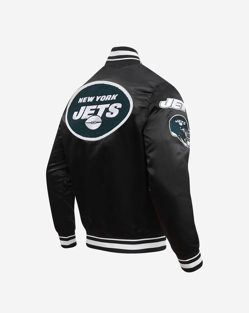 PRO STANDARD New York Jets Mash Up Rib Satin Jacket FNJ6410430-BLK Black 3