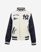 Big Boys' New York Yankees Retro Classic Rib Wool Varsity Jacket