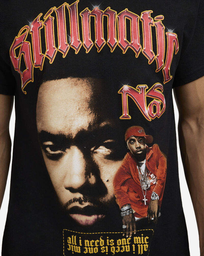 Graphic Tees Nas Stillmatic 1 Mic Tee 34361078 Black 3