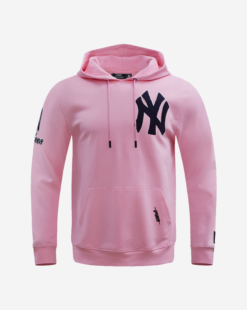 PRO STANDARD New York Yankees Classic Chenille Double Knit Pull Over Hoodie  LNY531152-PNK Pink 1