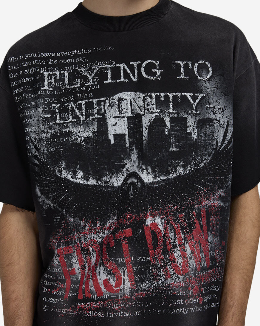 Shop First Row Flying To Infinity Terry Tee FRM3025-BLK black