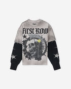 First Row Kids' Thermal Smiley Skull Tee FRBM0027S Grey 1