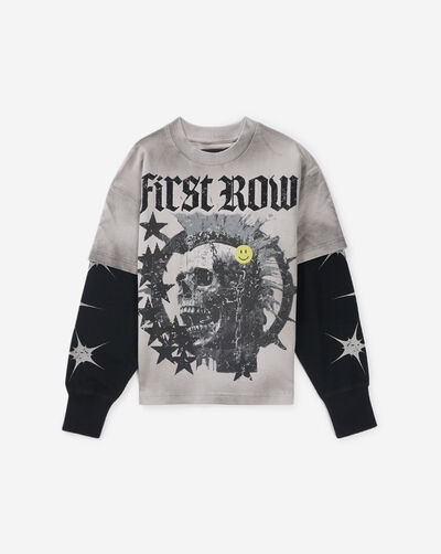 Kids' Thermal Smiley Skull Tee