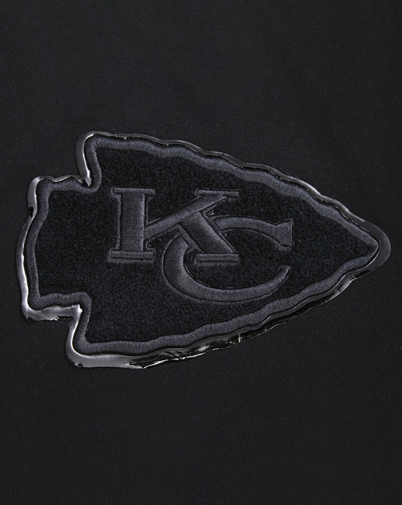 PRO STANDARD Kansas City Chiefs Triple Black Double Knit Full-Zip Hoodie FKC5410201-3BK Black 2