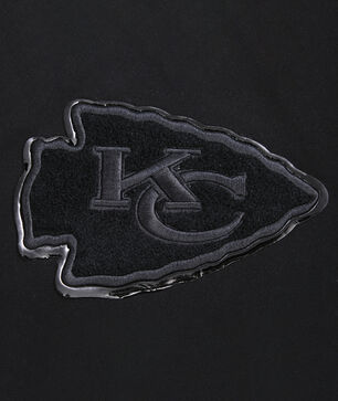 Kansas City Chiefs Triple Black Double Knit Full-Zip Hoodie