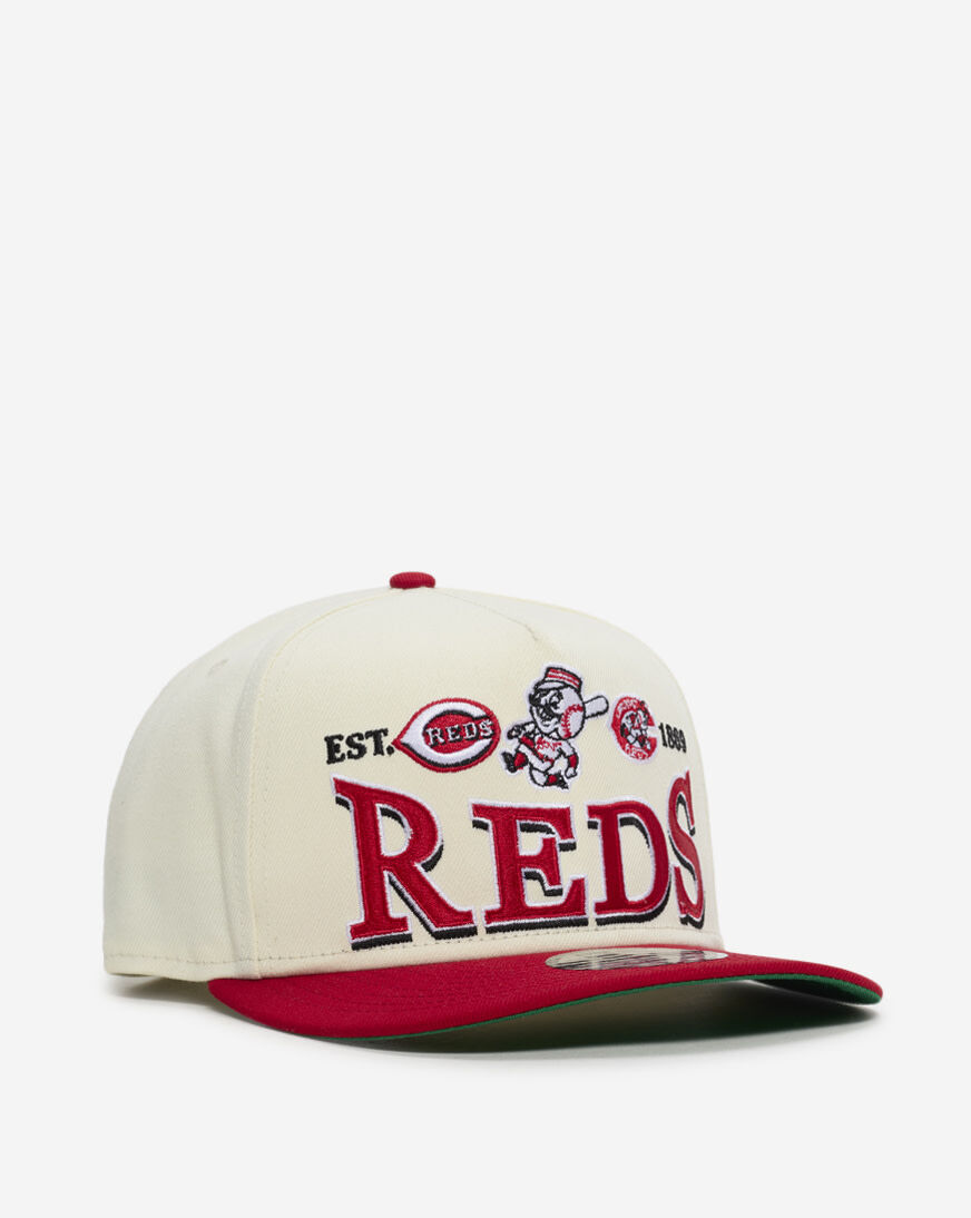 Shop New Era 9Fifty Cincinnati Reds Tri Hit A-Frame Snapback Hat
