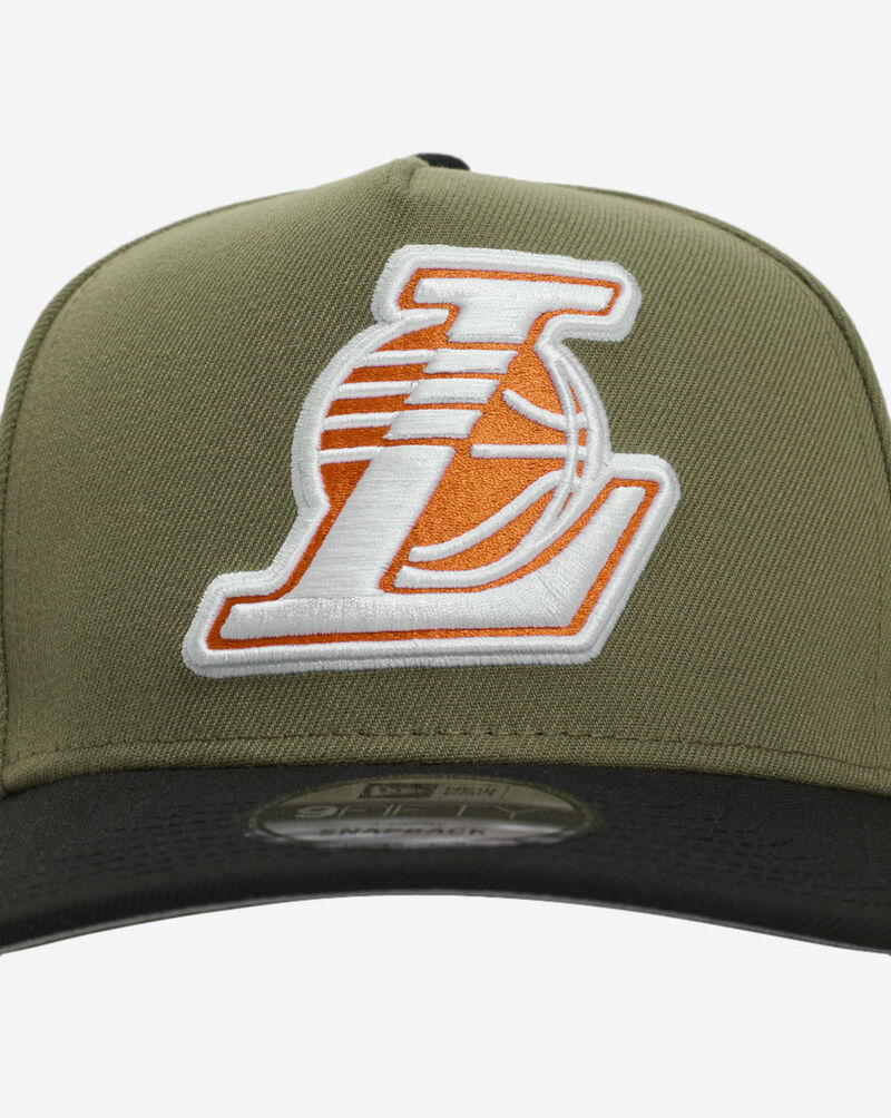 New Era 9Fifty Los Angeles Lakers Green Bark A-Frame Snapback Hat 70948667 Green 2