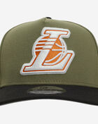 New Era 9Fifty Los Angeles Lakers Green Bark A-Frame Snapback Hat 70948667 Green 2