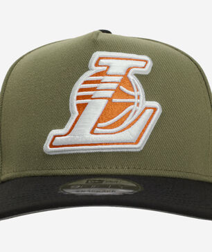 9Fifty Los Angeles Lakers Green Bark A-Frame Snapback Hat