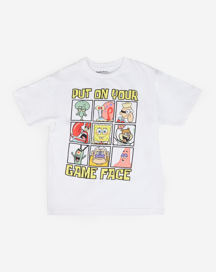 Shop Graphic Tees Grade School Game Face Tee SBSBDZ1 white