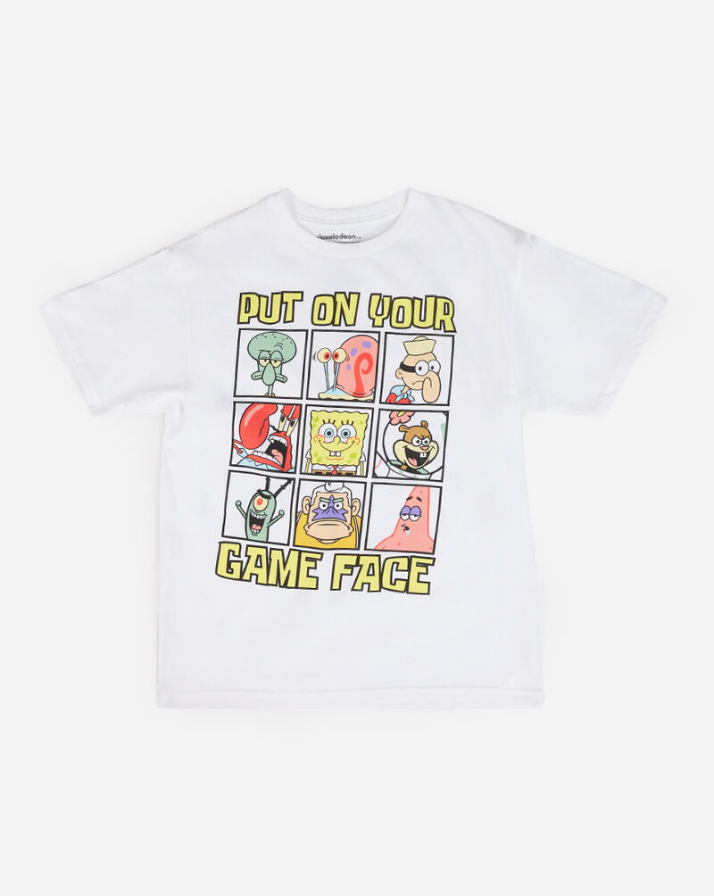 Graphic Tees Grade School Game Face Tee SBSBDZ1 White 1
