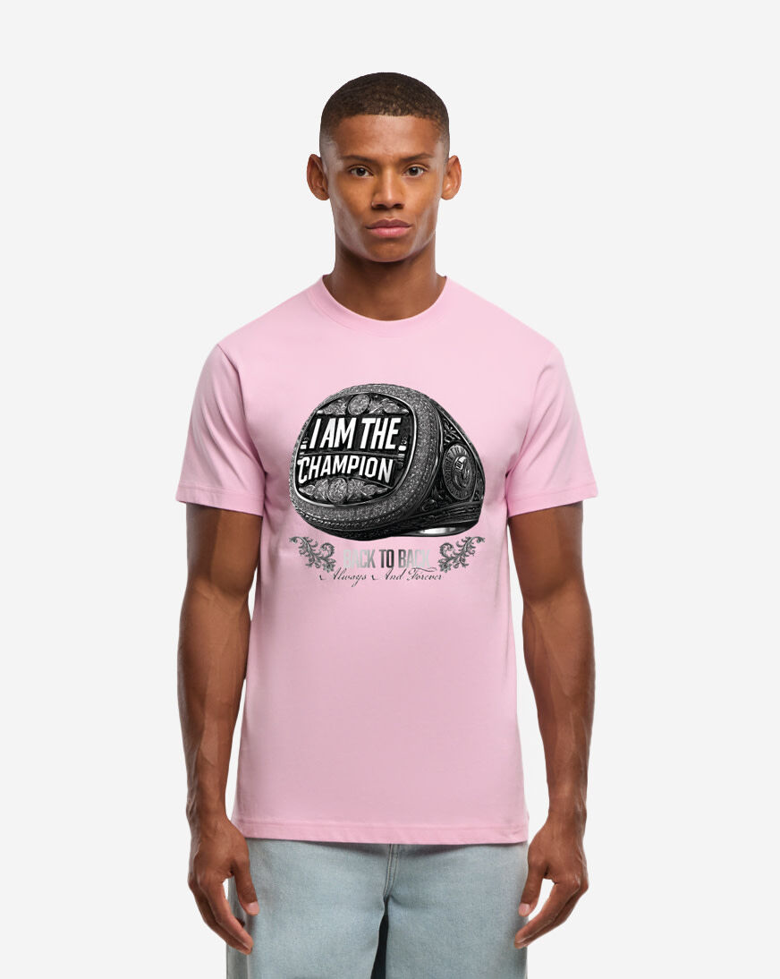 Shop Mister Tee I am the Champion Ring Tee MTUS575-US-01689 pink