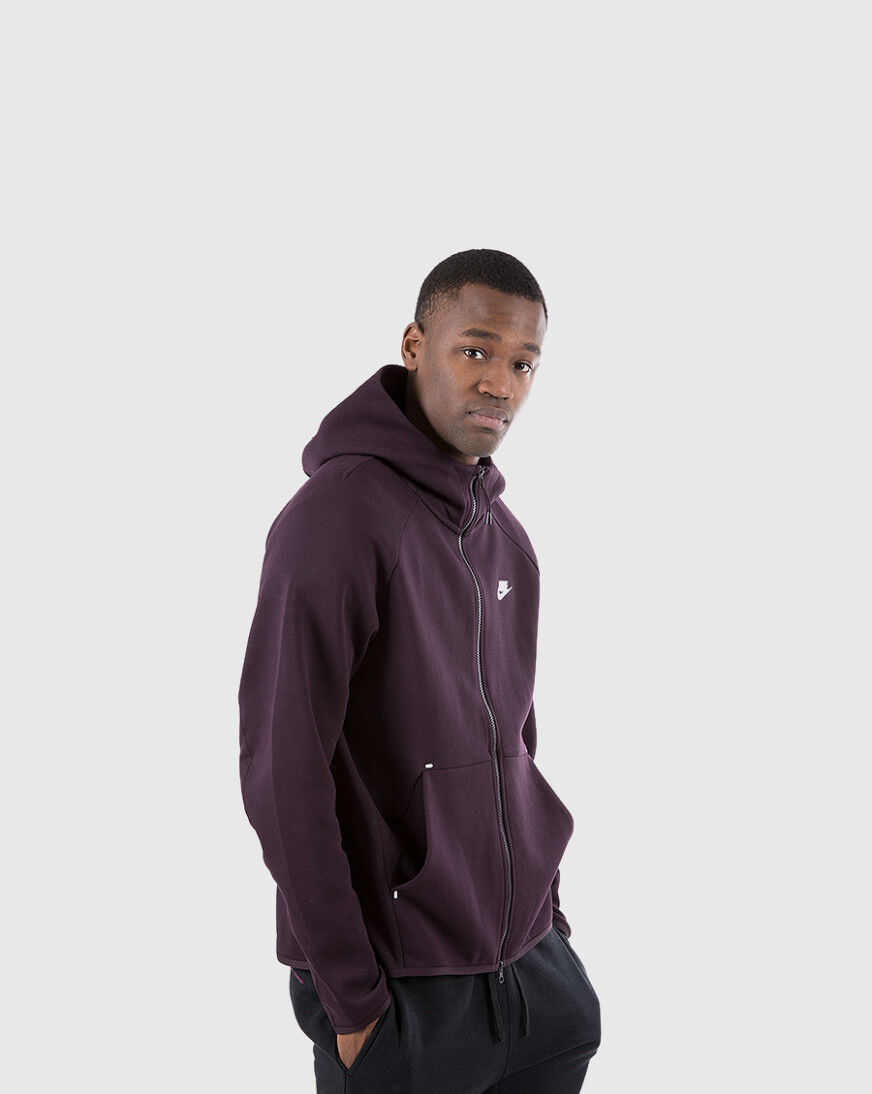 burgundy nike tech hoodie