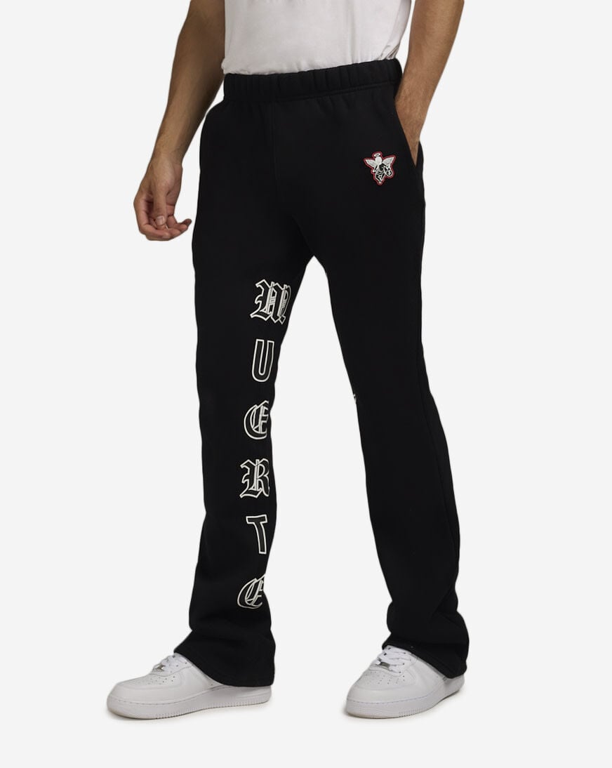Shop Hasta Muerte Real Oe Fleece Pants HMREALOEPNT-BLK black