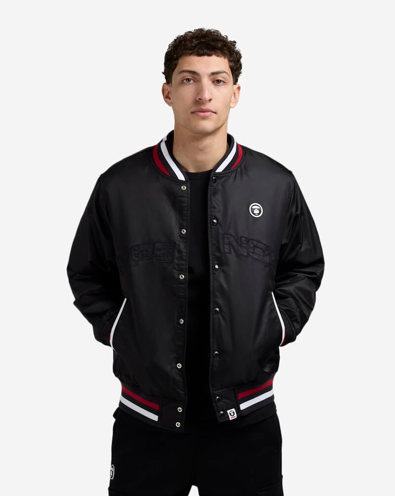 AAPE Baseball Padded Jacket AAPJK7656XXN-BKX Black 1