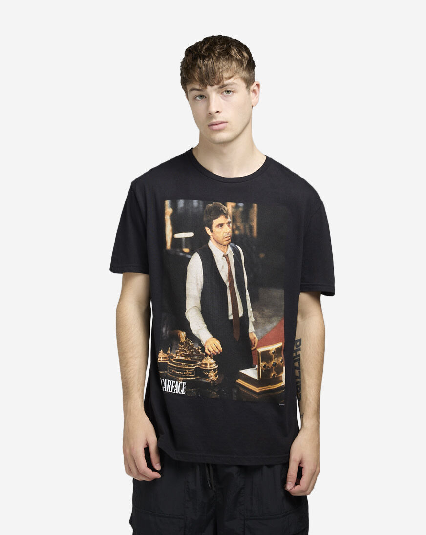 Shop Graphic Tees Scarface Standing at Desk Tee SF5228 black