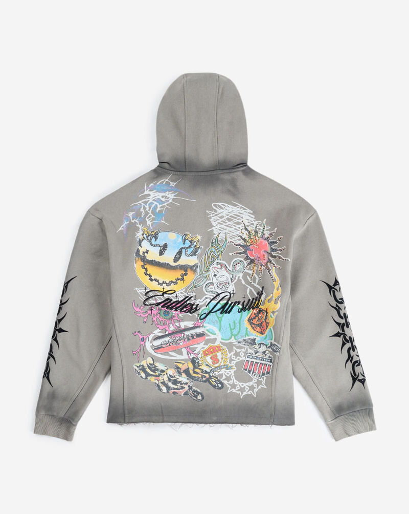 Smoke Rise Endless Pursuit Studded Hoodie FO26F542SN-SKY Grey 6