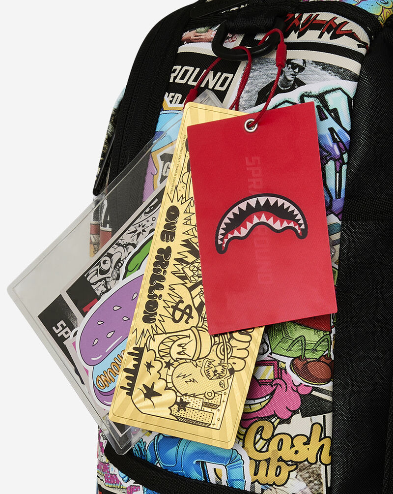 Sprayground Punk Sticker Shark Backpack B8651 Multi 2