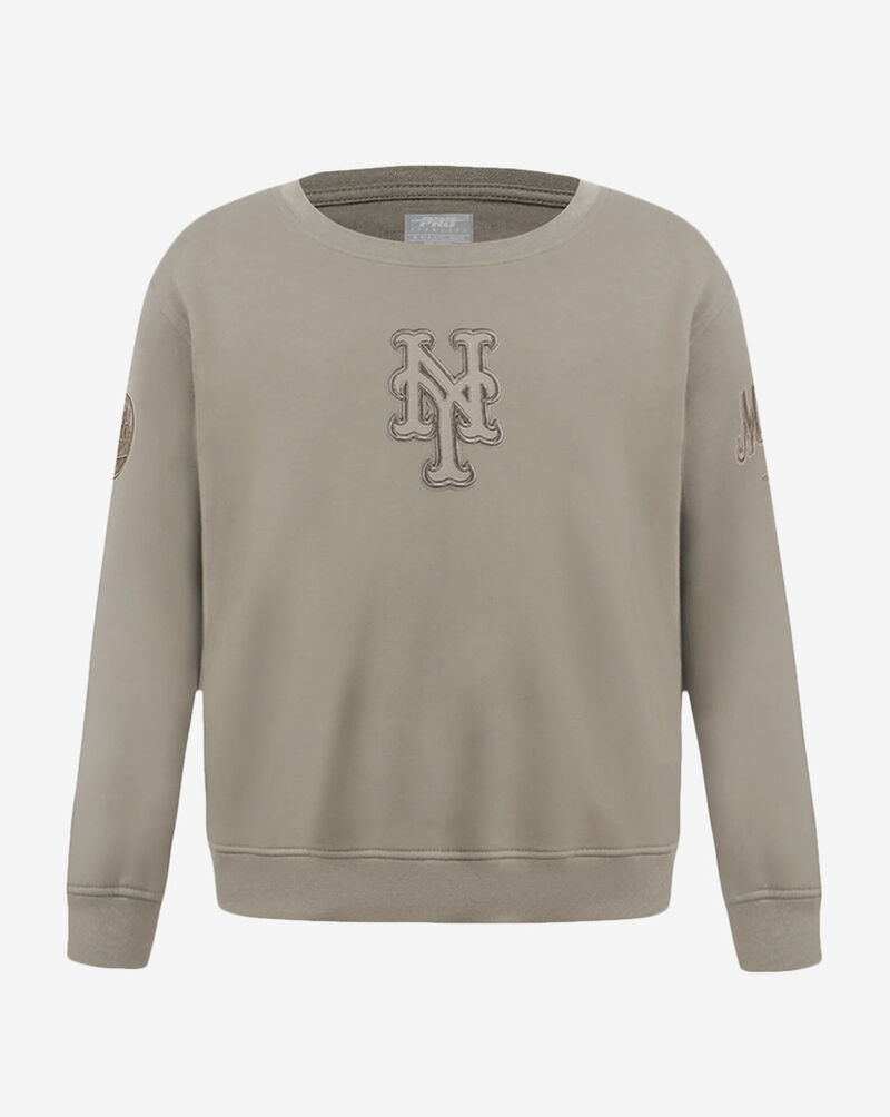 PRO STANDARD Big Boys' New York Mets Neutral Fleece Crewneck LNMB5314996-TAU Beige 1