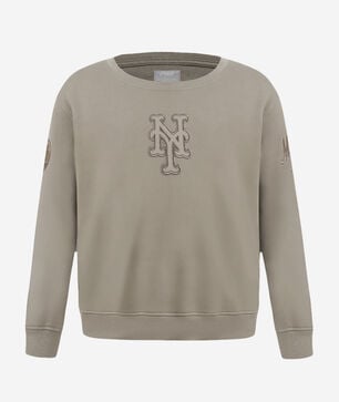 Big Boys' New York Mets Neutral Fleece Crewneck