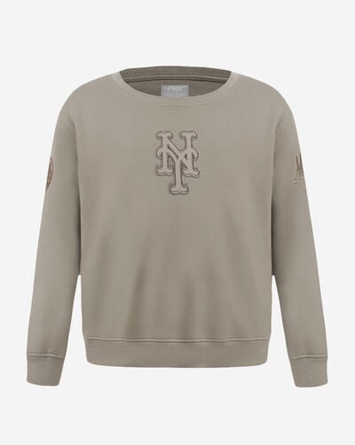 Big Boys' New York Mets Neutral Fleece Crewneck
