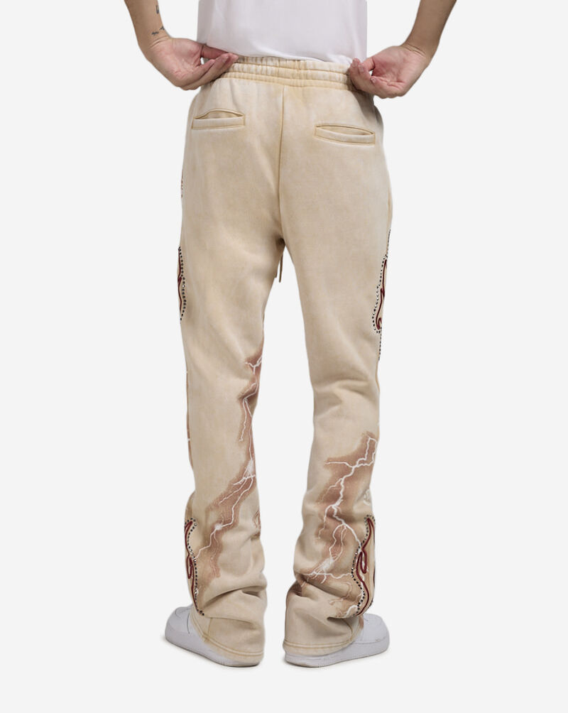 Smoke Rise Paradise Stacked Fleece Pants FP25567SNZ-CLAY Grey 2