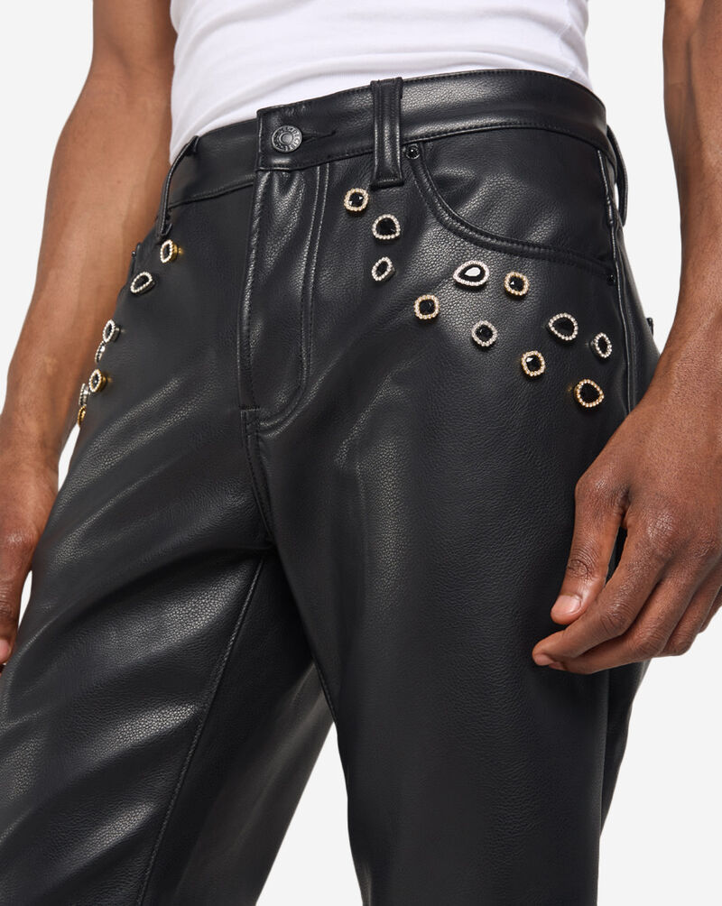 Decibel PU Embellished Pant DECWB507-BLK Black 3