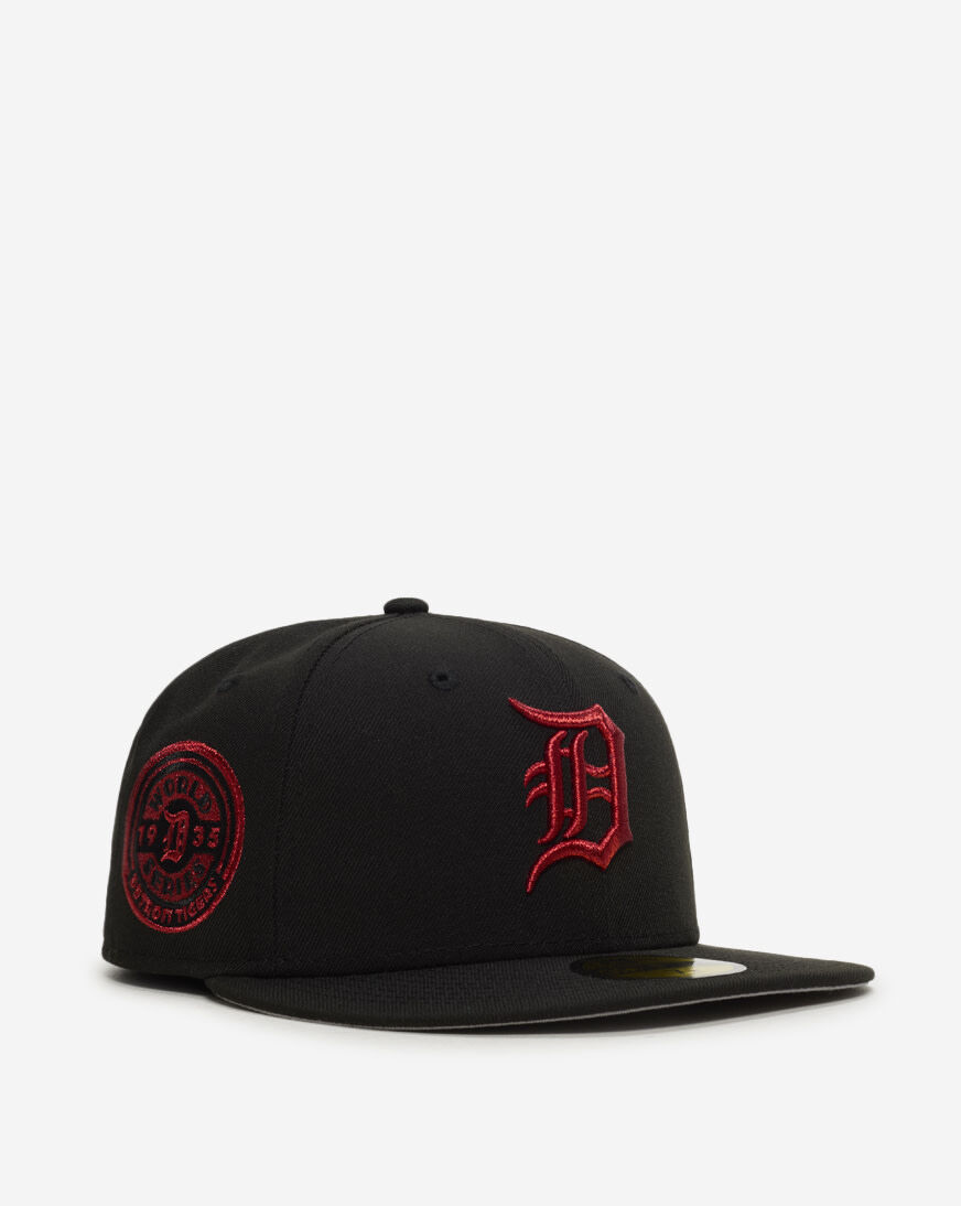 Shop New Era 59Fifty Detroit Tigers Fitted Hat 71043140 black