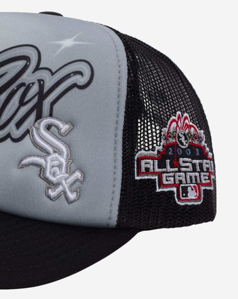 Mitchell  Ness Chicago White Sox Trucker Air Brush Adjustable Hat HT14503-CWSGYBK Grey 2