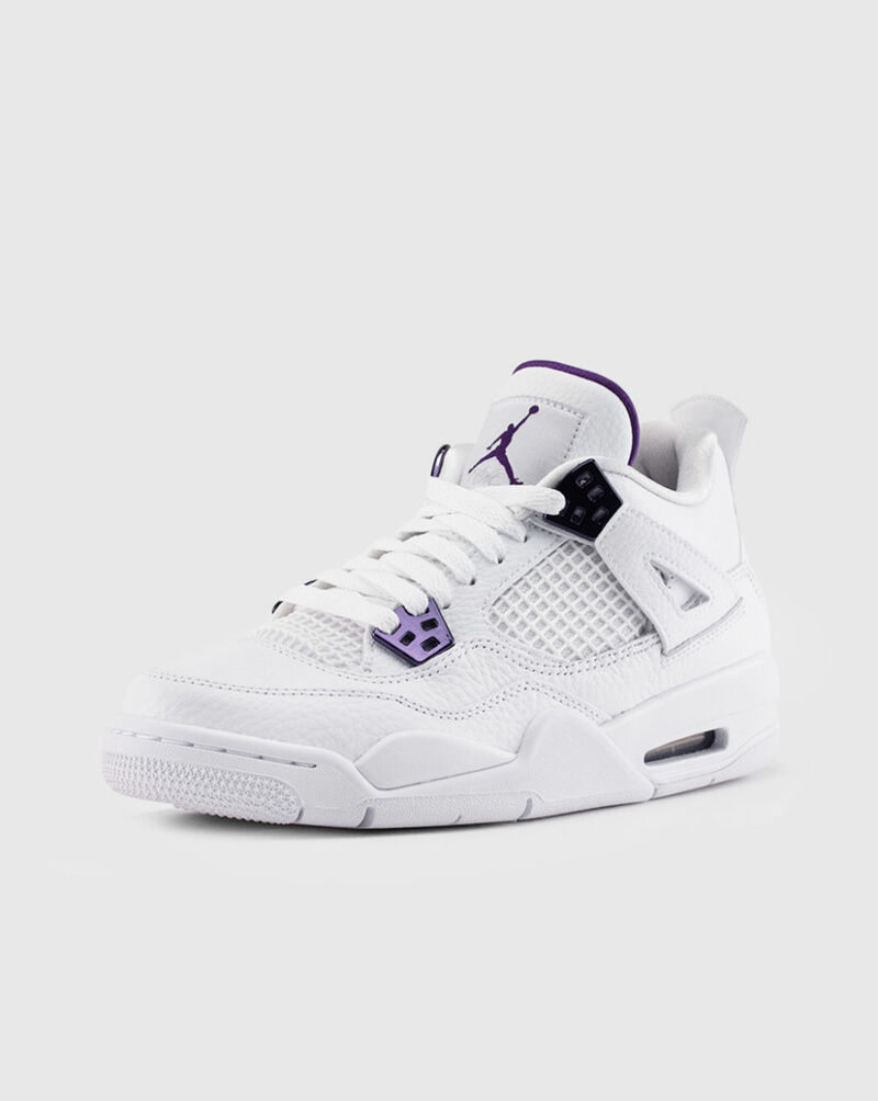 Jordan Grade School Retro Air Jordan 4 "Purple Metallic" 408452-115 White 2