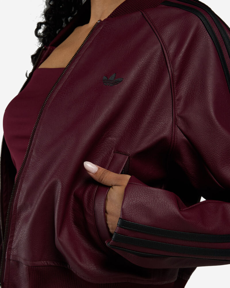 adidas Pleather SST Track Top KT0054 Red 3