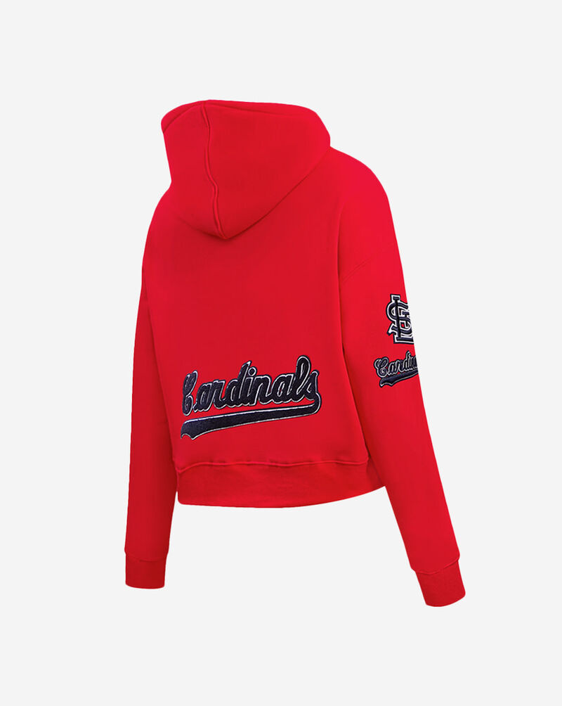 PRO STANDARD St. Louis Cardinals Classic Fleece Cropped Pull Over Hoodie LSCC35214-RED Red 3