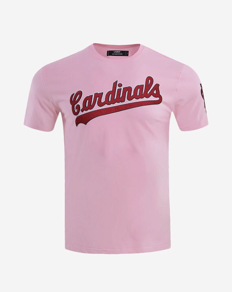 PRO STANDARD St. Louis Cardinals Short Sleeve Classic Chenille Tee  LSC131723-PNK Pink 1
